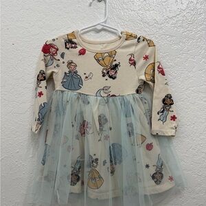 Disney Princess Cream and Blue Tulle Dress